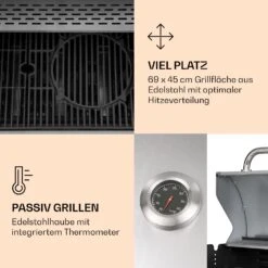 Lucifer 4 Gasgrill 4 X 3,6 KW Brenner 69x45cm Grill Edelstahl Mobil -Optimal Küchengeräte Geschäft 10040281 de 0004 logo