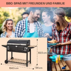 Aberdeen Double Holzkohlegrill Smoker Thermometer 2 Seitentische Mobil -Optimal Küchengeräte Geschäft 10040293 de 0007 usp