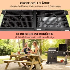 Aberdeen Kombi-Grill Gas Kohle Smoker Thermometer 2 Seitentische Mobil 14 Aberdeen Kombi-Grill Gas Kohle Smoker Thermometer 2 Seitentische Mobil -Optimal Küchengeräte Geschäft 10040294 de 0004 usp