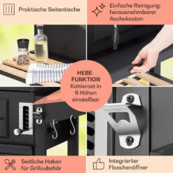 Aberdeen Kombi-Grill Gas Kohle Smoker Thermometer 2 Seitentische Mobil 16 Aberdeen Kombi-Grill Gas Kohle Smoker Thermometer 2 Seitentische Mobil -Optimal Küchengeräte Geschäft 10040294 de 0006 usp