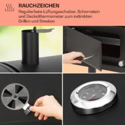 Aberdeen Kombi-Grill Gas Kohle Smoker Thermometer 2 Seitentische Mobil 17 Aberdeen Kombi-Grill Gas Kohle Smoker Thermometer 2 Seitentische Mobil -Optimal Küchengeräte Geschäft 10040295 de 0006 usp