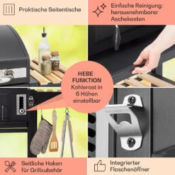 Aberdeen Kombi-Grill Gas Kohle Smoker Thermometer 2 Seitentische Mobil 18 Aberdeen Kombi-Grill Gas Kohle Smoker Thermometer 2 Seitentische Mobil -Optimal Küchengeräte Geschäft 10040295 de 0007 usp