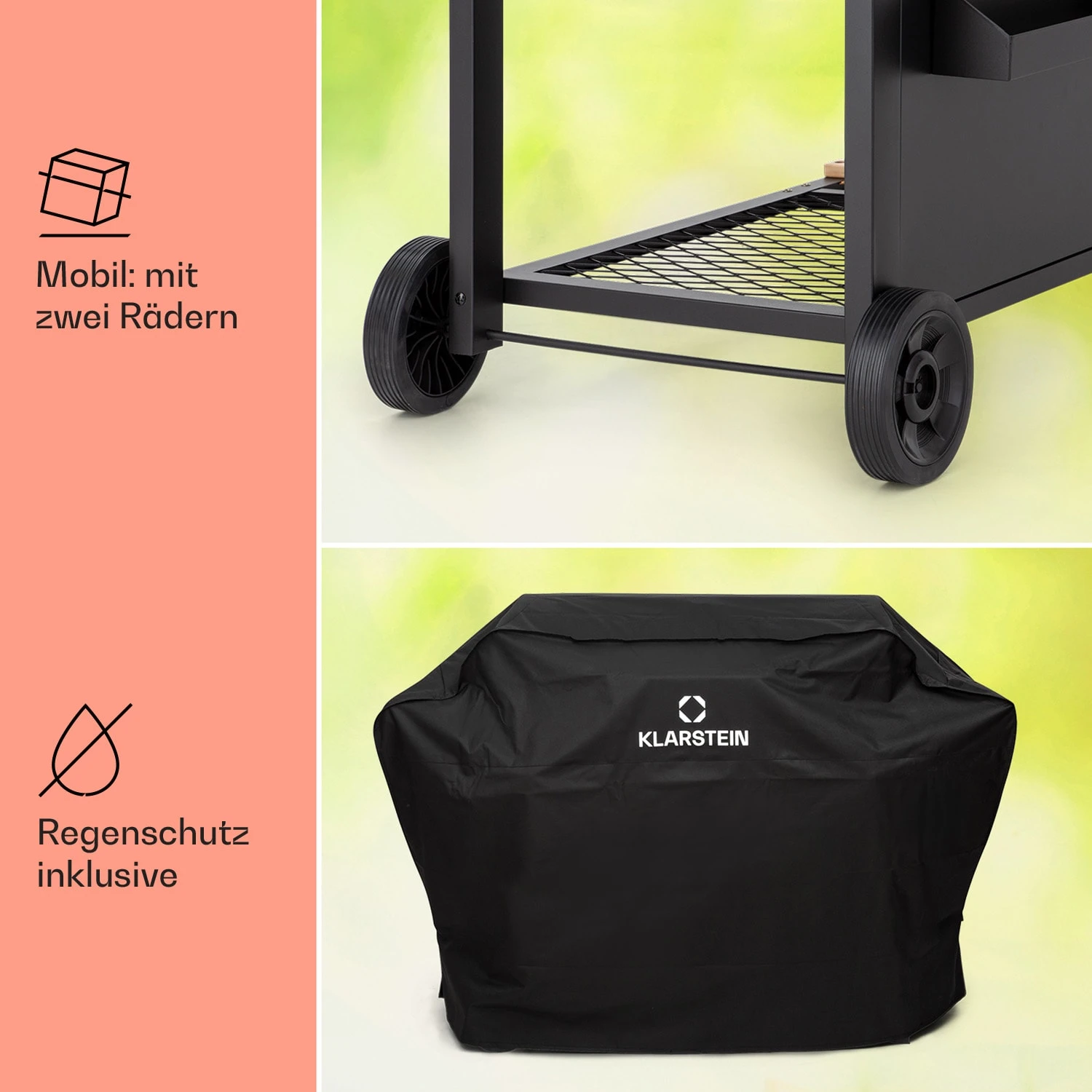 Aberdeen Kombi-Grill Gas Kohle Smoker Thermometer 2 Seitentische Mobil 11 Aberdeen Kombi-Grill Gas Kohle Smoker Thermometer 2 Seitentische Mobil – Bild 9