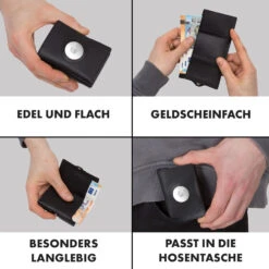 ZNAP Airtag Wallet 8 Karten Münzfach 9x1,5x6 Cm (BxHxT) RFID-Schutz -Optimal Küchengeräte Geschäft 10040310 de 0005 logo