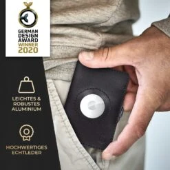 ZNAP Airtag Wallet 8 Karten Münzfach 9x1,5x6 Cm (BxHxT) RFID-Schutz -Optimal Küchengeräte Geschäft 10040310 de 0007 usp