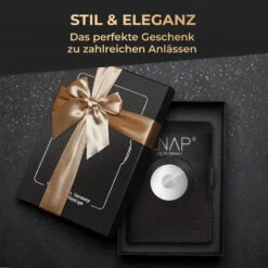 ZNAP Airtag Wallet 8 Karten Münzfach 9x1,5x6 Cm (BxHxT) RFID-Schutz -Optimal Küchengeräte Geschäft 10040310 de 0008 usp
