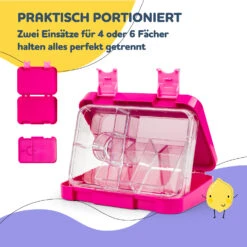 Junior Lunchbox 6 Fächer 21,3 X 15 X 4,5 Cm (BxHxT) BPA-frei -Optimal Küchengeräte Geschäft 10040338 de 0004 usp