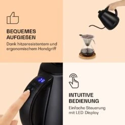 Garcon Wasserkocher 1L 2000W Warmhaltefunktion Schwanenhals Edelstahl 13 Garcon Wasserkocher 1L 2000W Warmhaltefunktion Schwanenhals Edelstahl -Optimal Küchengeräte Geschäft 10040347 de 0005 logo