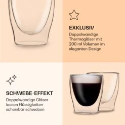 DUOS Doppelwandiges Thermoglas 200 Ml Borosilikatglas Handgemacht -Optimal Küchengeräte Geschäft 10040379 de 0006 logo