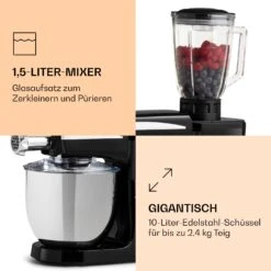 Renata Rossa Küchenmaschine 3-in-1 2000W 2,7PS 5Ltr Edelstahl BPA-frei 15 Renata Rossa Küchenmaschine 3-in-1 2000W 2,7PS 5Ltr Edelstahl BPA-frei -Optimal Küchengeräte Geschäft 10040500 de 0006 logo