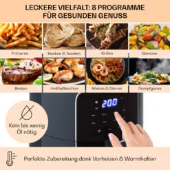 Crisp-Pro Heißluftfritteuse Air Fryer 1400W 3,5 Ltr 8 Programme Timer -Optimal Küchengeräte Geschäft 10040701 de 0003 logo