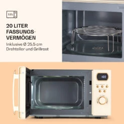 Julieta Mikrowelle Mit Grill 20l 700 / 800 W Ø25,5cm 8 Programme -Optimal Küchengeräte Geschäft 10040731 de 0004 logo