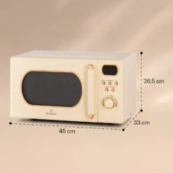 Julieta Mikrowelle Mit Grill 20l 700 / 800 W Ø25,5cm 8 Programme -Optimal Küchengeräte Geschäft 10040731 yy 0007 dimensions