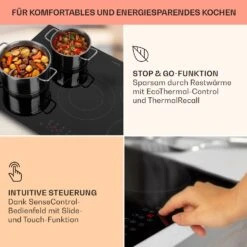 Virtuosa 5 Einbaukochfeld 5 Zonen 8200W Glaskeramik -Optimal Küchengeräte Geschäft 10041116 de 0004 usp