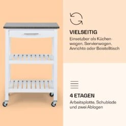 Tennessee Servierwagen Küchenwagen 4 Etagen Holz Granit Mobil -Optimal Küchengeräte Geschäft 10041120 de 0004 logo