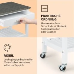 Tennessee Servierwagen Küchenwagen 4 Etagen Holz Granit Mobil -Optimal Küchengeräte Geschäft 10041120 de 0005 logo