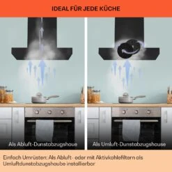 Alinea 60 Dunstabzugshaube 60cm Wandhaube WiFi A++ 500m³/h Touch -Optimal Küchengeräte Geschäft 10041173 de 0007 usp