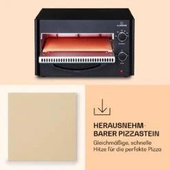 Arezzo Pizza-Ofen Herausnehmbarer Pizza-Stein Stahlgehäuse 1770 W 160 - 400 °C -Optimal Küchengeräte Geschäft 10041186 de 0005 logo