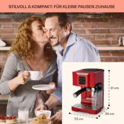 BellaVita Kaffeemaschine 3-in-1 1450 W 20 Bar Milchschäumer 13 BellaVita Kaffeemaschine 3-in-1 1450 W 20 Bar Milchschäumer -Optimal Küchengeräte Geschäft 10041240 de 0005 usp