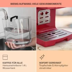 BellaVita Kaffeemaschine 3-in-1 1450 W 20 Bar Milchschäumer 14 BellaVita Kaffeemaschine 3-in-1 1450 W 20 Bar Milchschäumer -Optimal Küchengeräte Geschäft 10041240 de 0006 usp