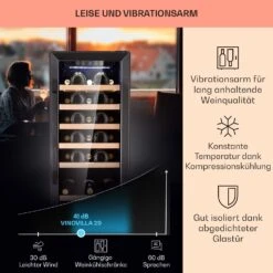 Vinovilla 29 Built-In Weinkühlschrank 81 L / 29 Fl. 1 Zone Glastür Edelstahl -Optimal Küchengeräte Geschäft 10041309 de 0004 logo