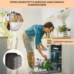 Combo Air Grill-Heißluftfritteuse 5 Programme 1500 Watt 4,5 L Grillkorb 2,5 L Frittierkorb -Optimal Küchengeräte Geschäft 10041331 de 0006 usp