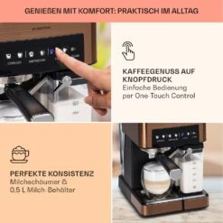 Arabica Comfort Espressomaschine 1350W 20 Bar 1,8l Touch-Bedienfeld 12 Arabica Comfort Espressomaschine 1350W 20 Bar 1,8l Touch-Bedienfeld -Optimal Küchengeräte Geschäft 10041524 de 0003 usp
