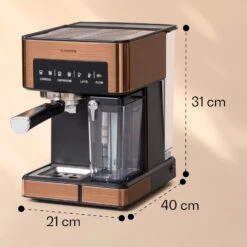 Arabica Comfort Espressomaschine 1350W 20 Bar 1,8l Touch-Bedienfeld 17 Arabica Comfort Espressomaschine 1350W 20 Bar 1,8l Touch-Bedienfeld -Optimal Küchengeräte Geschäft 10041524 yy 0011 dimensions