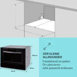 Havasia UV 6 Luminance Geschirrspüler UV Glasfront Freistehend 1380W -Optimal Küchengeräte Geschäft 10041827 de 0005 usp