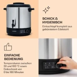 Abbey 25 Einkochautomat Getränkespender 25L 100°C 180min Edelstahl -Optimal Küchengeräte Geschäft 10041838 de 0004 logo