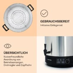 Abbey 40 Einkochautomat Getränkespender 40L 100°C 180min Edelstahl -Optimal Küchengeräte Geschäft 10041839 de 0006 logo