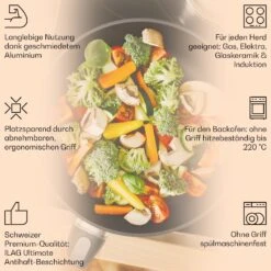 Noto Endurance Bratpfanne Ø24 Cm Geschmiedetes Aluminium Abnehmbarer Griff 12 Noto Endurance Bratpfanne Ø24 Cm Geschmiedetes Aluminium Abnehmbarer Griff -Optimal Küchengeräte Geschäft 10045002 de 0002 usp