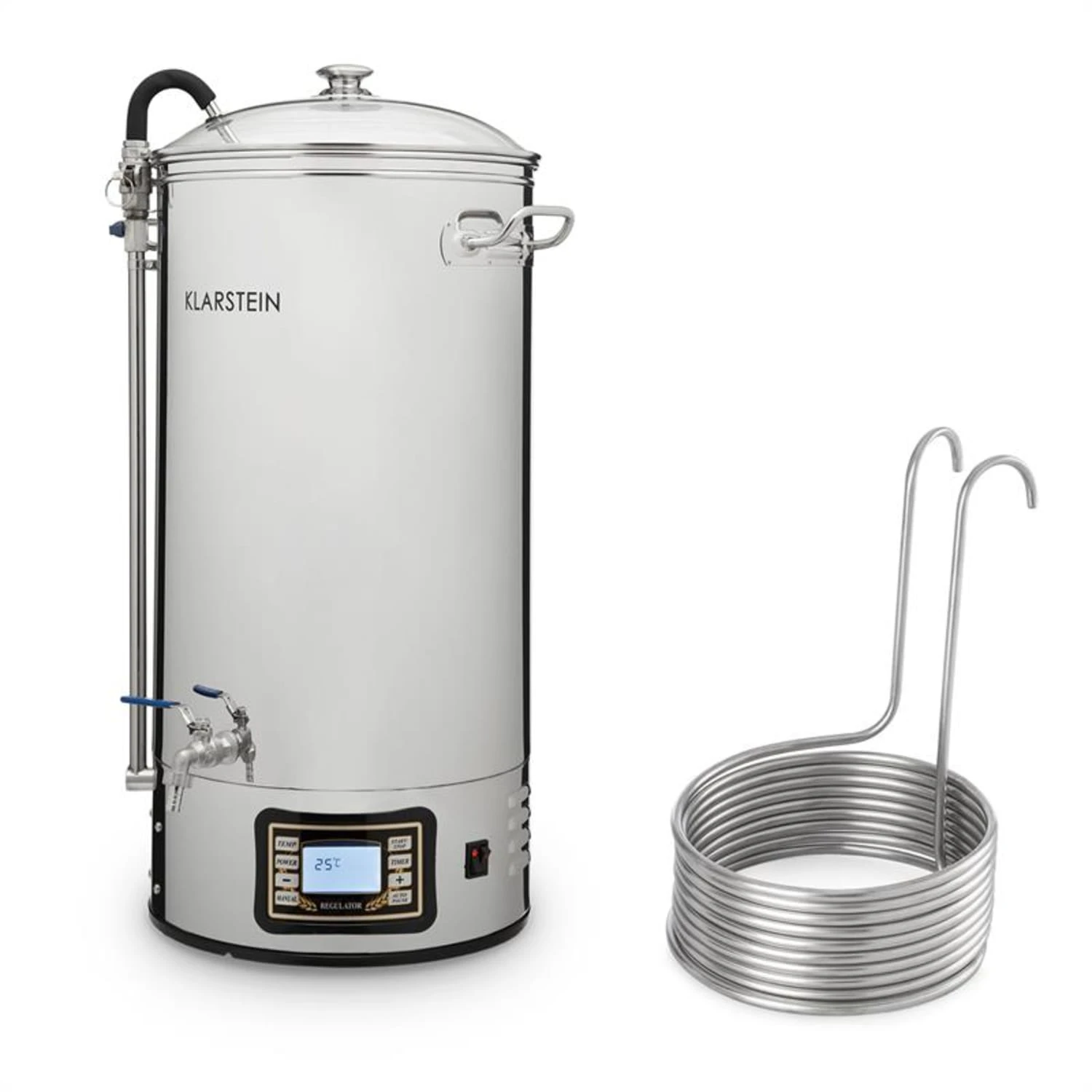 Mundschenk XXL + Eintauchkühler Bierbrauanlage 3000W 50l 304 Edelstahl 3 Mundschenk XXL + Eintauchkühler Bierbrauanlage 3000W 50l 304 Edelstahl