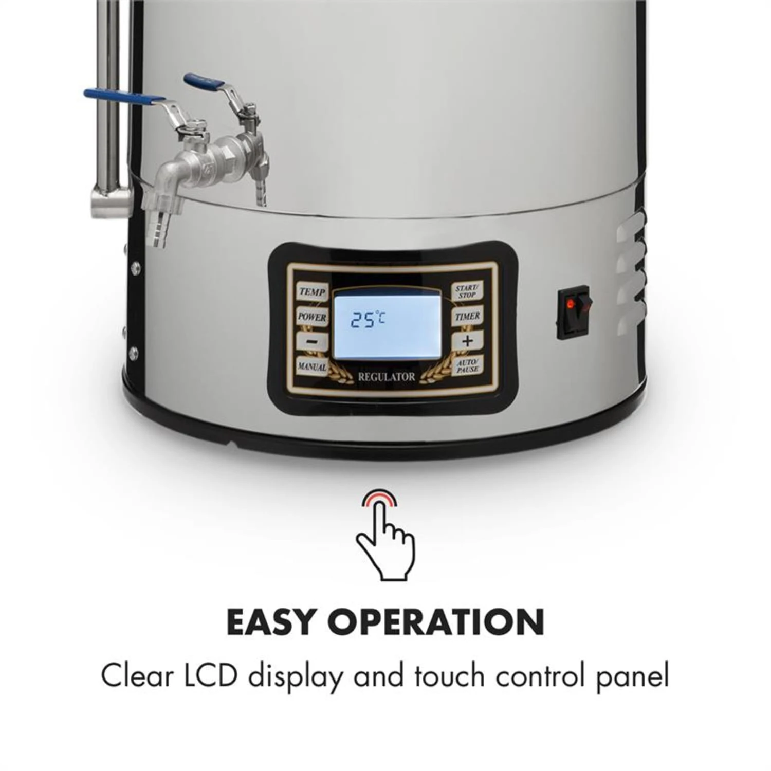 Mundschenk XXL + Eintauchkühler Bierbrauanlage 3000W 50l 304 Edelstahl 5 Mundschenk XXL + Eintauchkühler Bierbrauanlage 3000W 50l 304 Edelstahl – Bild 3