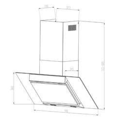 Zola Dunstabzugshaube Umluftset 90cm 635m³/h Aktivkohlefilter Schwarz -Optimal Küchengeräte Geschäft 60002282 yy 0009 logo Klarstein Zola 90 Dunstabzugshaube