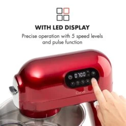 Curve Plus Küchenmaschinen-Set | 5l | 4-in-1 Fleischwolf | Rot -Optimal Küchengeräte Geschäft 60002329 yy 0005 logo Klarstein Curve Plus Kuechenmaschinen Set rot