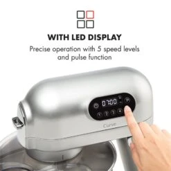 Curve Plus Küchenmaschinen-Set | 5l | 4-in-1 Fleischwolf | Silber 16 Curve Plus Küchenmaschinen-Set | 5l | 4-in-1 Fleischwolf | Silber -Optimal Küchengeräte Geschäft 60002330 yy 0005 logo Klarstein Curve Plus Kuechenmaschinen Set silber