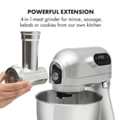 Curve Plus Küchenmaschinen-Set | 5l | 4-in-1 Fleischwolf | Silber 19 Curve Plus Küchenmaschinen-Set | 5l | 4-in-1 Fleischwolf | Silber -Optimal Küchengeräte Geschäft 60002330 yy 0008 logo Klarstein Curve Plus Kuechenmaschinen Set silber reedit