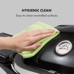 Parforce One 3,5kW 12000BTU 300°C SNJS Gasschlauch Schwarz -Optimal Küchengeräte Geschäft 60002427 yy 0006 logo Klarstein Parforce One Gasgrill 12000BTU schwarz