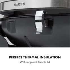 Parforce One 3,5kW 12000BTU 300°C SNJS Gasschlauch Schwarz -Optimal Küchengeräte Geschäft 60002427 yy 0007 logo Klarstein Parforce One Gasgrill 12000BTU schwarz