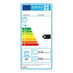 Gusteau Ignito Einbau-Ofen-Set Elektro / Gas 64Ltr Schwarz Edelstahl -Optimal Küchengeräte Geschäft 60002595 energy label
