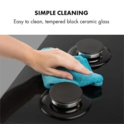 Gusteau Ignito Einbau-Ofen-Set Elektro / Gas 64Ltr Schwarz Edelstahl -Optimal Küchengeräte Geschäft 60002595 yy 0010 logo Klarstein Ignito 4 Zonen Gaskochfeld schwarz