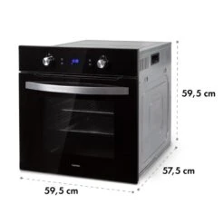 Gusteau Ignito Einbau-Ofen-Set Elektro / Gas 64Ltr Schwarz Edelstahl -Optimal Küchengeräte Geschäft 60002595 yy 0012 logo Klarstein Gusteau Elektrischer Einbaubackofen schwarz