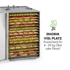 Master Jerky 16 Dörrautomat + Fleischhaken Set 1500W 40-90 °C 15h-Timer Edelstahl Silber -Optimal Küchengeräte Geschäft 60002668 de 0006 logo