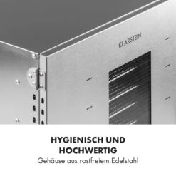 Master Jerky 16 Dörrautomat + Fleischhaken Set 1500W 40-90 °C 15h-Timer Edelstahl Silber -Optimal Küchengeräte Geschäft 60002668 de 0007 logo